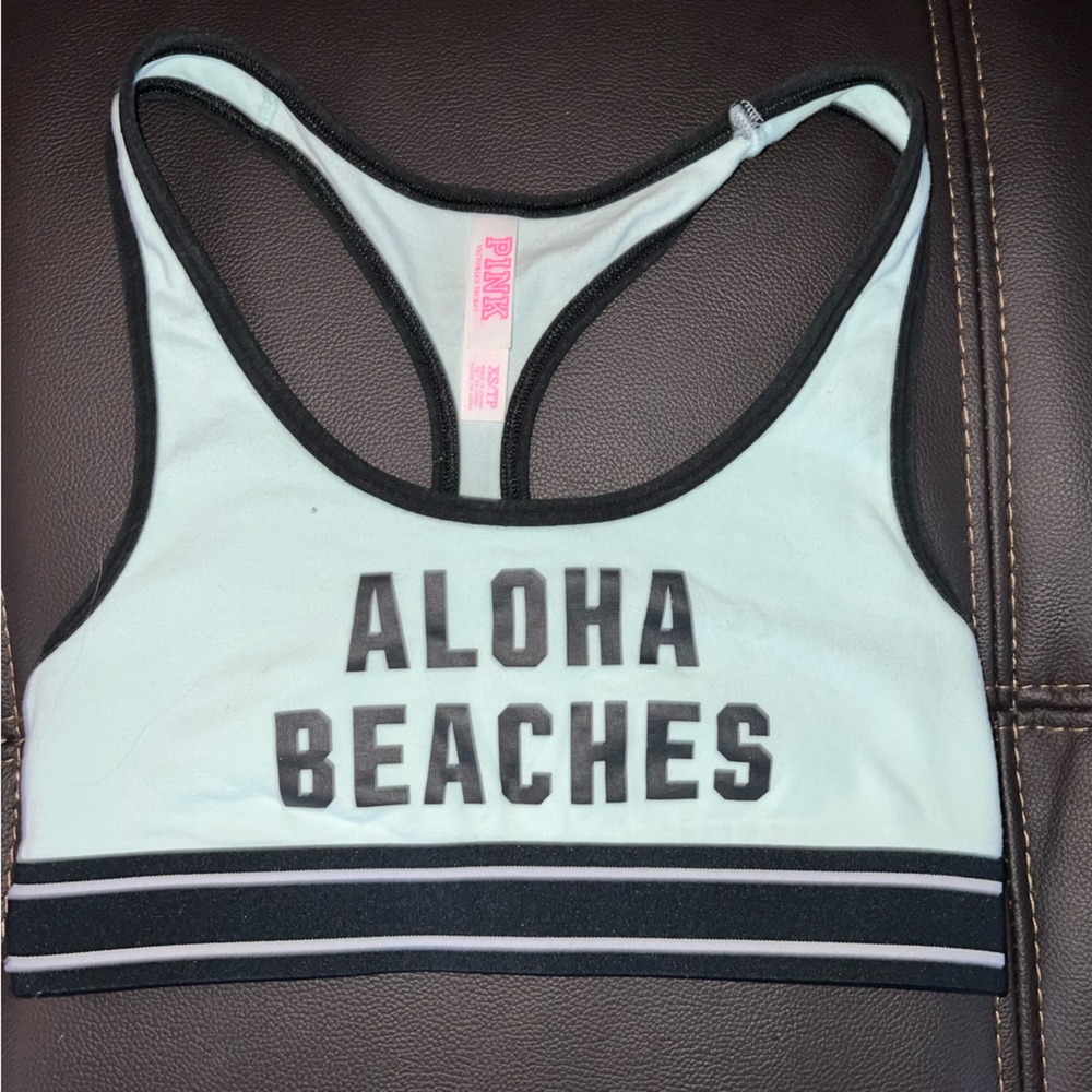 PINK XS blue aloha beaches bralette